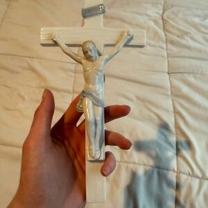 White Porcelain Crucifix Wall Cross